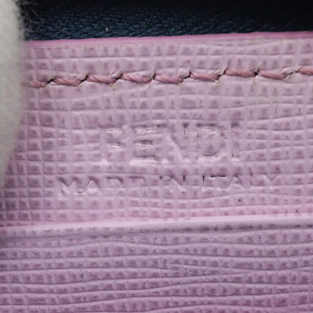 Fendi Monster Wallet Leather Navy Blue Pink - Picture 4 of 7